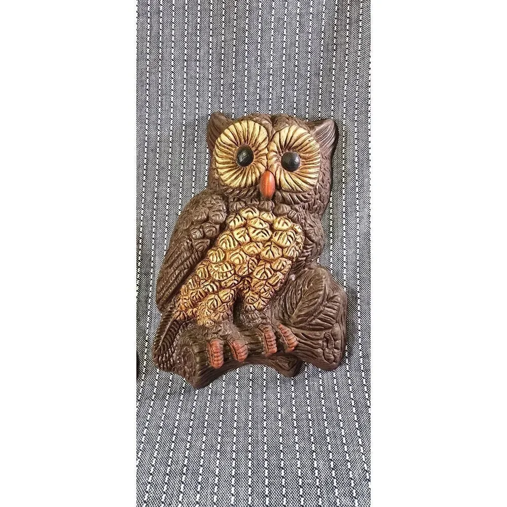 Vintage 1970s molded foam or resin owl
